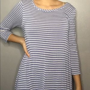 Blue striped dress